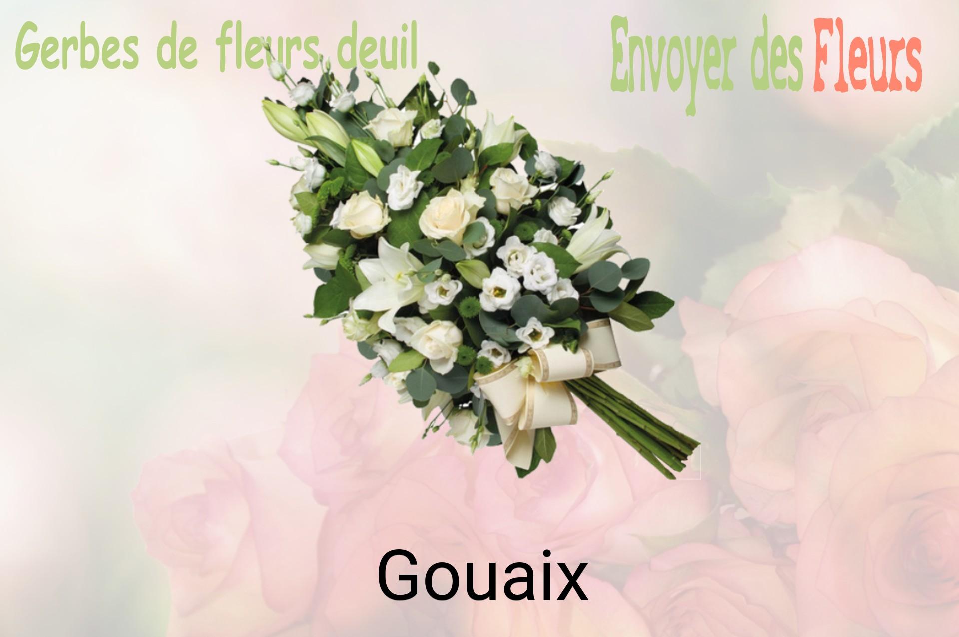 Gerbe de fleurs de deuil livrée à Gouaix